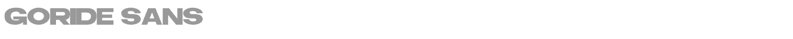 Goride Sans font preview